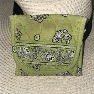 Vera Bradley Green Floral Quilted Wallet